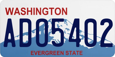 WA license plate ADO5402