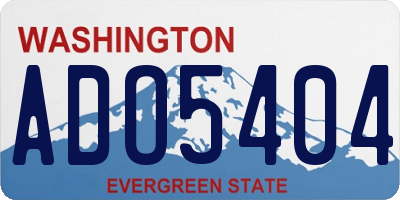 WA license plate ADO5404