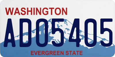 WA license plate ADO5405