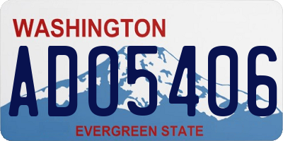 WA license plate ADO5406