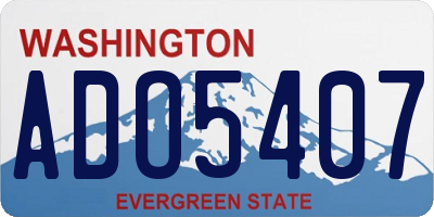 WA license plate ADO5407