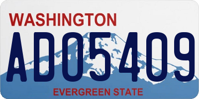WA license plate ADO5409
