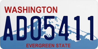 WA license plate ADO5411
