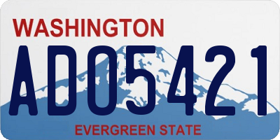 WA license plate ADO5421