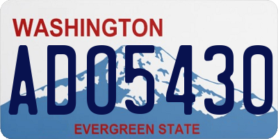 WA license plate ADO5430