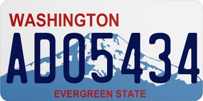 WA license plate ADO5434
