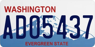 WA license plate ADO5437