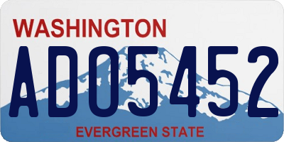 WA license plate ADO5452