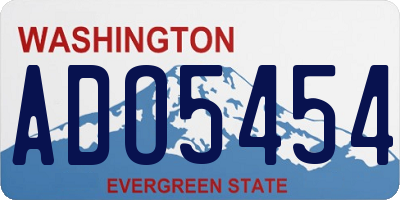 WA license plate ADO5454