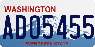 WA license plate ADO5455