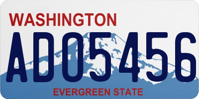 WA license plate ADO5456