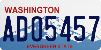 WA license plate ADO5457