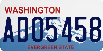 WA license plate ADO5458