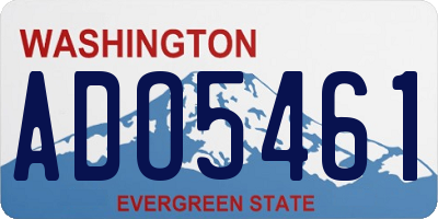 WA license plate ADO5461