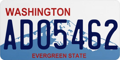 WA license plate ADO5462