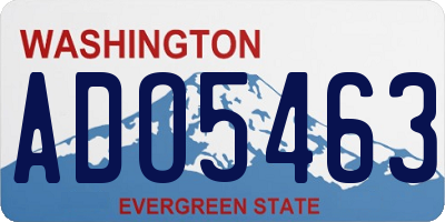 WA license plate ADO5463