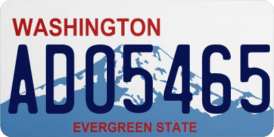 WA license plate ADO5465