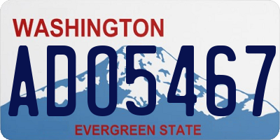 WA license plate ADO5467