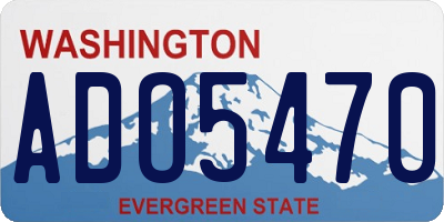 WA license plate ADO5470