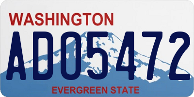 WA license plate ADO5472