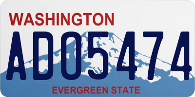 WA license plate ADO5474