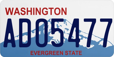 WA license plate ADO5477