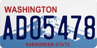 WA license plate ADO5478