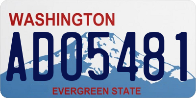 WA license plate ADO5481