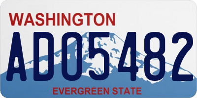WA license plate ADO5482