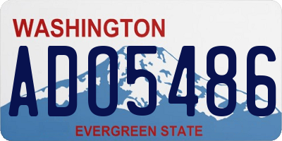 WA license plate ADO5486