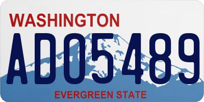 WA license plate ADO5489