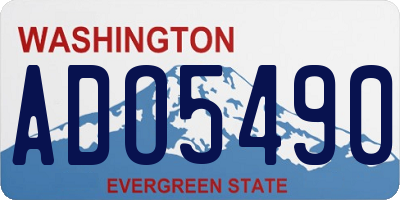 WA license plate ADO5490