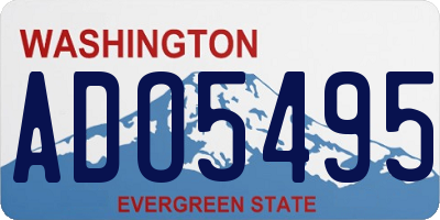 WA license plate ADO5495