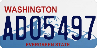 WA license plate ADO5497