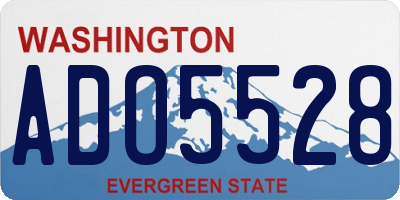 WA license plate ADO5528