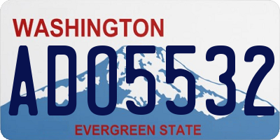WA license plate ADO5532