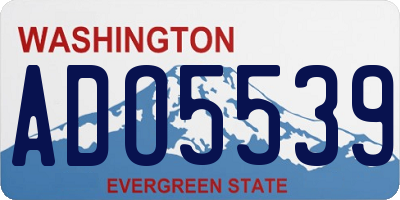 WA license plate ADO5539