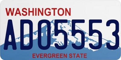 WA license plate ADO5553
