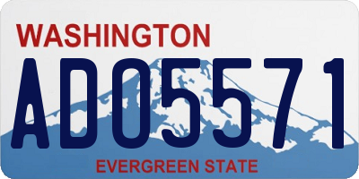 WA license plate ADO5571