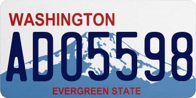 WA license plate ADO5598