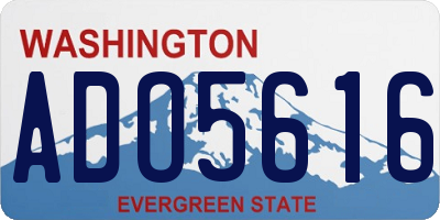 WA license plate ADO5616