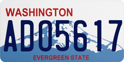 WA license plate ADO5617