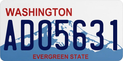 WA license plate ADO5631