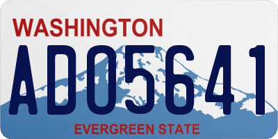 WA license plate ADO5641