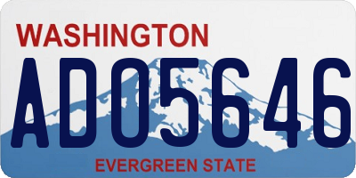 WA license plate ADO5646