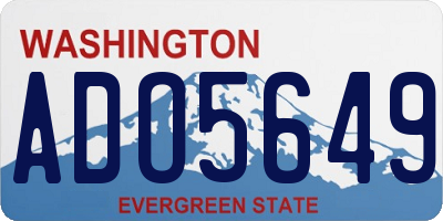 WA license plate ADO5649