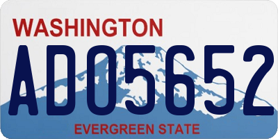 WA license plate ADO5652