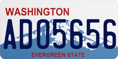 WA license plate ADO5656