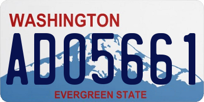 WA license plate ADO5661