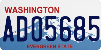 WA license plate ADO5685